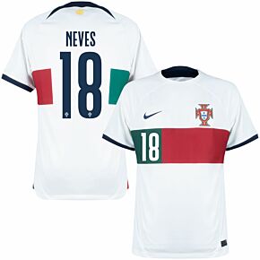 22-23 Portugal Away Shirt + Neves 18 (Official Printing)