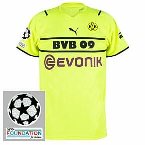 21-22 Borussia Dortmund Cup Shirt + UCL - Foundation Patches