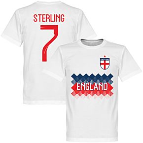 England Sterling 7 Team Tee - White