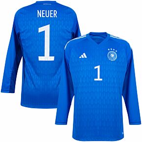 22-23 Germany Home L/S GK Shirt + Neuer 1 (Official Printing)