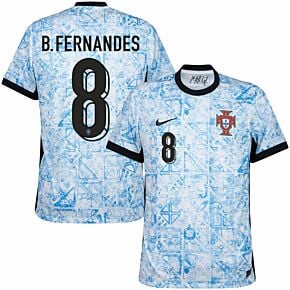 24-25 Portugal Away Shirt + B.Fernandes 8 (Official Printing)