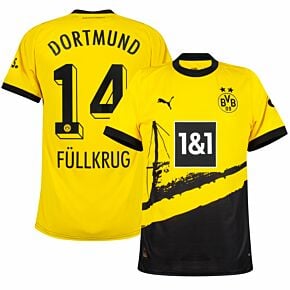 23-24 Borussia Dortmund Home Shirt + Füllkrug 14 (Official Printing)