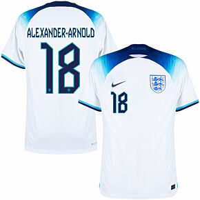 22-23 England Dri-Fit ADV Match Home Shirt + Alexander-Arnold 18 (Official Printing)