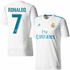 17-18 Real Madrid Home Authentic Shirt + Ronaldo 7 (Player of the year special Print) - XXL