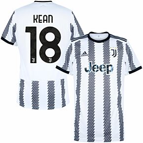 22-23 Juventus Home Shirt + Kean 18 (Official Printing)