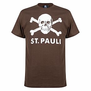 St. Pauli Skull Tee - Brown