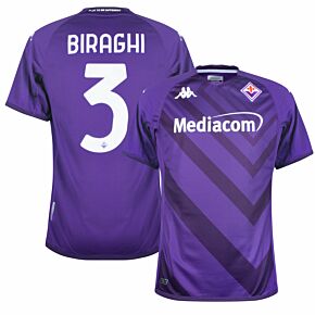 22-23 Fiorentina Kombat Home Shirt + Biraghi 3 (Official Printing)