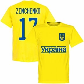 Ukraine Team Zinchenko 17 T-shirt - Lemon Yellow
