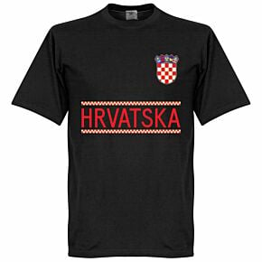 Croatia Team Tee - Black