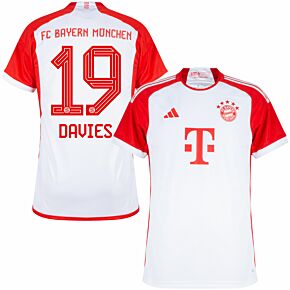 23-24 Bayern Munich Home Shirt + Davies 19 (Official Printing)