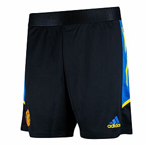 21-22 Man Utd EU Training Shorts - Black/Blue