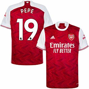 20-21 Arsenal Home Shirt + Pepe 19