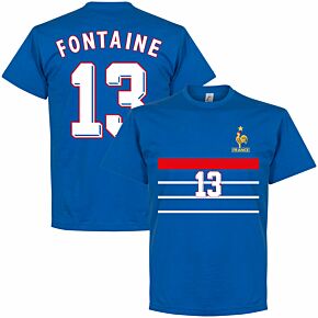 France 1998 Fontaine 13 Retro T-shirt - Royal