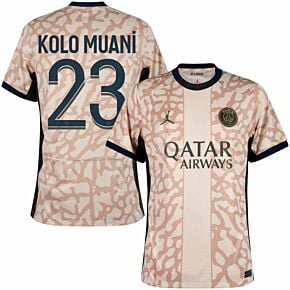 23-24 PSG 4th Shirt + Kolo Muani 23 (Ligue 1)