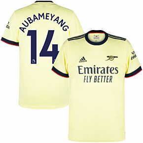 21-22 Arsenal Away Shirt + Aubameyang 14 (Premier League)