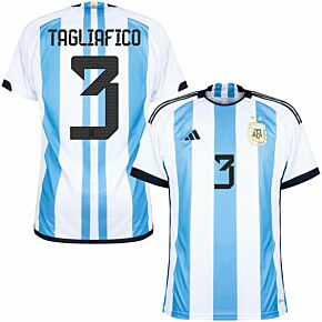 22-23 Argentina Home Shirt + Tagliafico 3 (Official Printing)