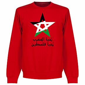 Viva Morocco Palestine Sweatshirt - Red