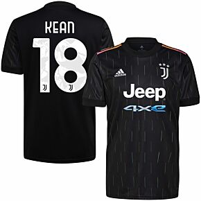 21-22 Juventus Away Shirt + Kean 18 (Official Printing)