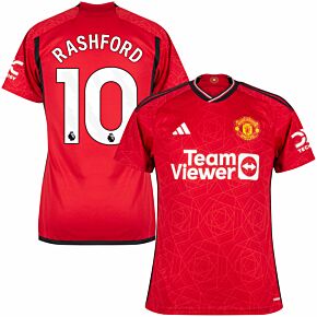 23-24 Man Utd Home Shirt + Rashford 10 (Premier League)