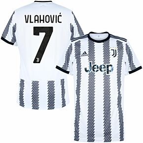 22-23 Juventus Home KIDS Shirt + Vlahović 7 (Official Printing)