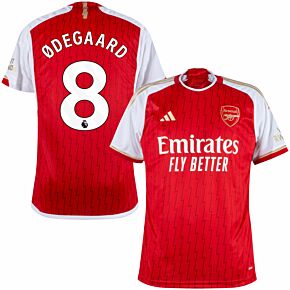 23-24 Arsenal Home Shirt + Ødegaard 8 (Premier League)
