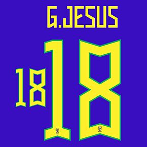 G.Jesus 18 (Official Printing) - 22-23 Brazil Away