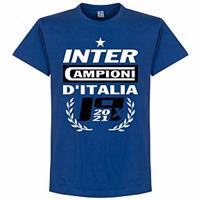 Inter 2021 Champions T-shirt - Royal