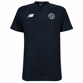 22-23 AS Roma Pre-Game Shirt - Black