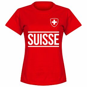Switzerland Team Womens Tee - Red