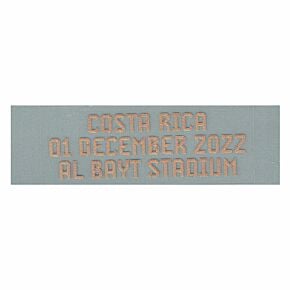 Official World Cup 2022 Matchday Transfer Costa Rica v Germany 01 December 2022 (Germany Home)