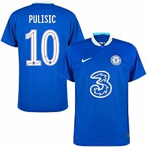 22-23 Chelsea Home Shirt + Pulisic 10 (Official Cup Printing)