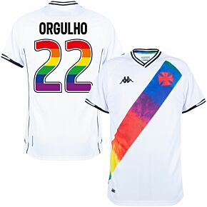 21-22 Vasco Da Gama Away LGBT Pro Kombat Shirt + Orgulho 22 (Pride Printing)