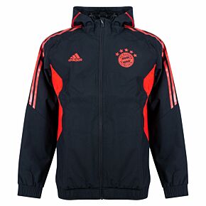 22-23 FC Bayern Munich All-Weather Jacket - Black/Red