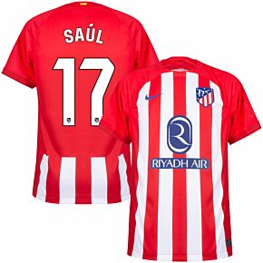 23-24 Atletico Madrid Home Shirt + Saúl 17 (La Liga)