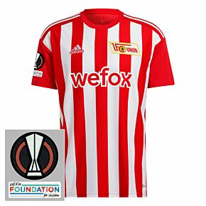 22-23 FC Union Berlin Home Shirt + Europa League & Foundation Patches