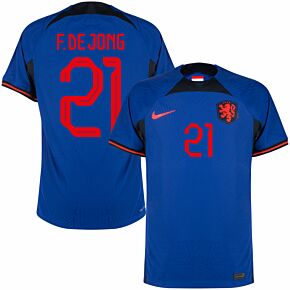 22-23 Holland Dri-Fit ADV Match Away Shirt + F. De Jong 21 (Official Printing)