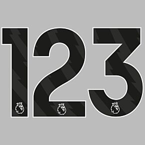 23-24 Premier League Official Adult Player Numbers - Black