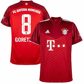 21-22 FC Bayern Munich Home Shirt + Goretzka 8 (Official Printing)