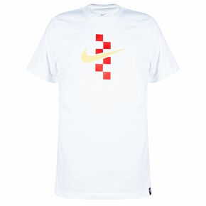 22-23 Croatia Swoosh Fed T-Shirt - White