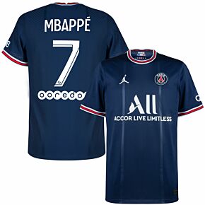 21-22 PSG Dri-Fit ADV Match Home Shirt + Mbappe 7 (Ligue 1 Printing)