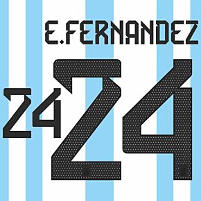 E.Fernandez 24 (2 Star Official Printing) - 22-23 Argentina Home