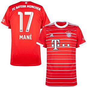 22-23 Bayern Munich Home Shirt + Mané 17 (Official Printing)