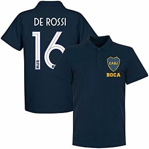 Boca CABJ Crest De Rossi 16 Polo - Navy (19-20 Style Back Print)