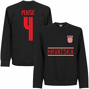 Croatia Perisic 4 Team KIDS Sweatshirt - Black