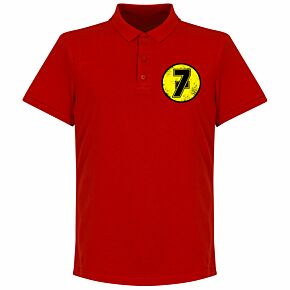 Barry Sheene No.7 Polo Shirt - Red