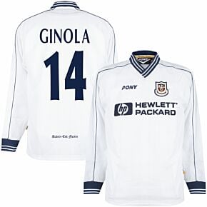 97-98 Tottenham Home L/S Retro Shirt + Ginola 14 (Retro Printing)