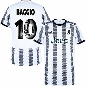 22-23 Juventus Home Shirt + Baggio 10 (Gallery Printing)