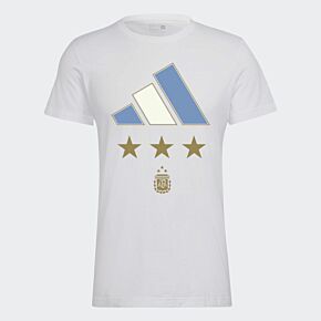 2022 World Cup Argentina Winners T-Shirt - White - Kids
