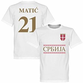 Serbia Matic 21 Team Tee - White
