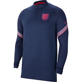 20-21 England Dry Fit Strike L/S Drill Top - Navy